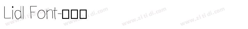 Lidl Font字体转换